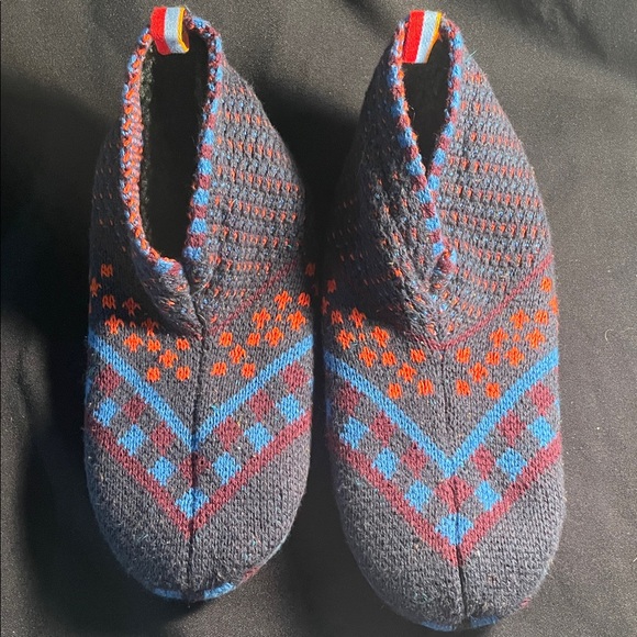 Bombas Shoes - Bombas Blue, Burgundy and White Non-Slip Slipper Socks